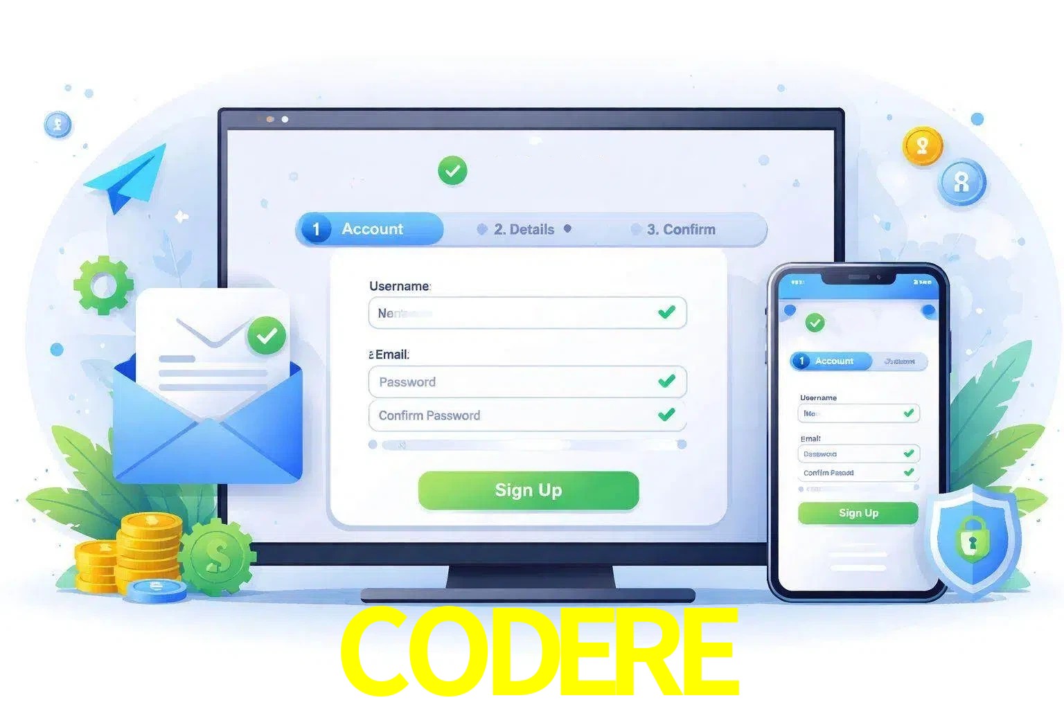 Registro de nuevo usuario y configuración de cuenta CODERE