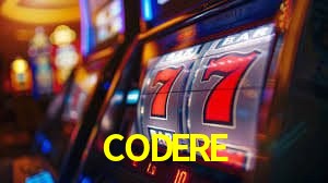 Escena dinámica inspirada en casino con iluminación CODERE, cartas, fichas e íconos de juegos digitales en un espacio moderno de juegos.